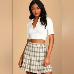 Free People Honey Pleated Skirt NWT Size 6